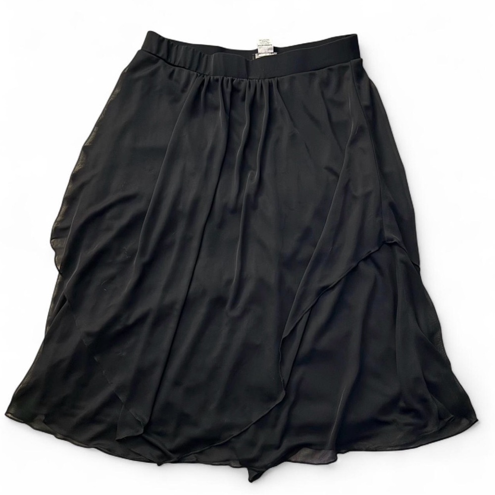 Connected Apparel Black Asymmetrical Skirt